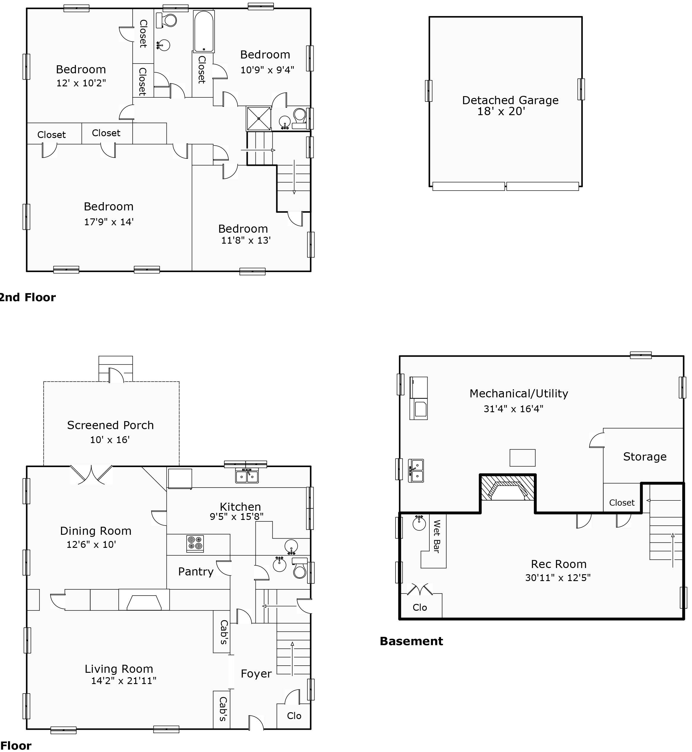 215 S Glencoe Avenue, Decatur, IL Floorplan